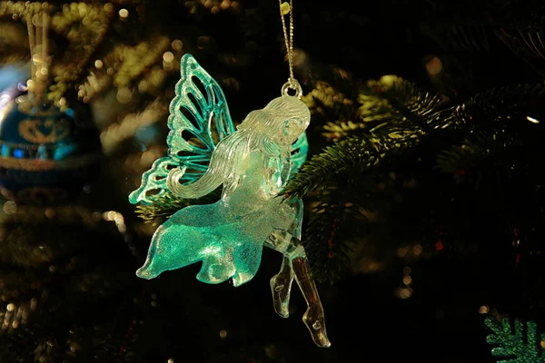 Fairy Hanging Christmas Tree — Stock Fotó