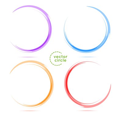SET. Four Circles for your business clipart