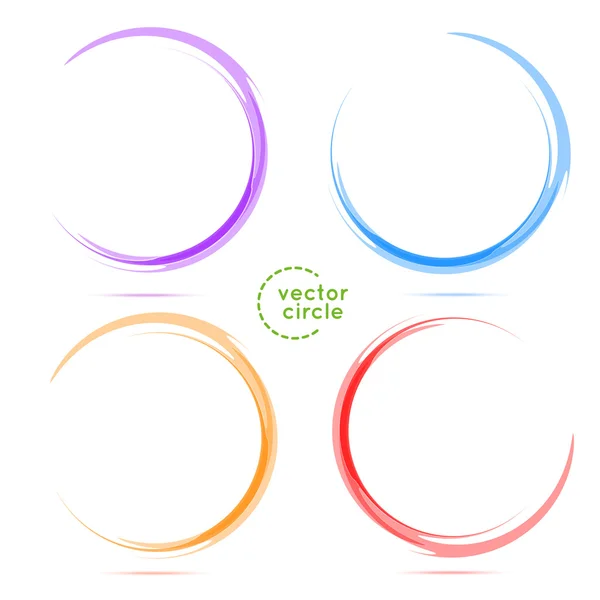 SET. Four Circles for your business — Stock Vector