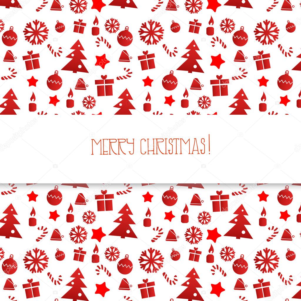 Red seamless pattern. Christmas.