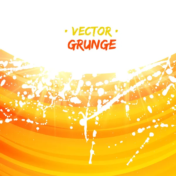 Borrão de sol positivo grunge padrão de respingo para o seu negócio. Banner Grunge com espaço de cópia. Ilustração vetorial. Fundo alegria ensolarado —  Vetores de Stock