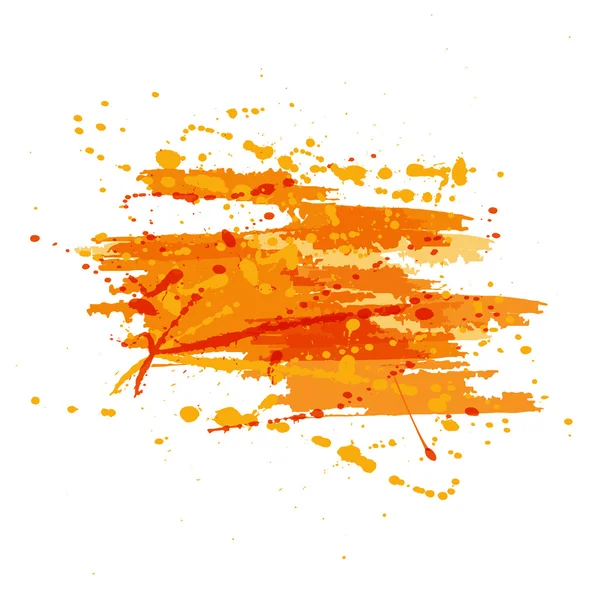 Orange Grunge Aquarell Banner. Vektorillustration — Stockvektor