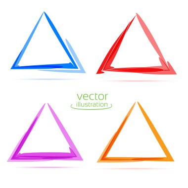işiniz için dört üçgen. mutlu Noeller! üçgenler seti