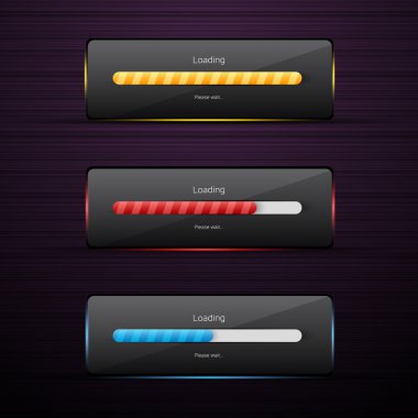 web tasarımı için yükleme Bar. İş Web sitesi veya uygulama için vektör çizim.