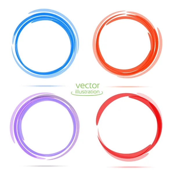 Quatre cercles pour votre entreprise — Image vectorielle
