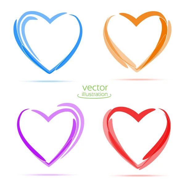 Four hearts for your business. — Stock Vector