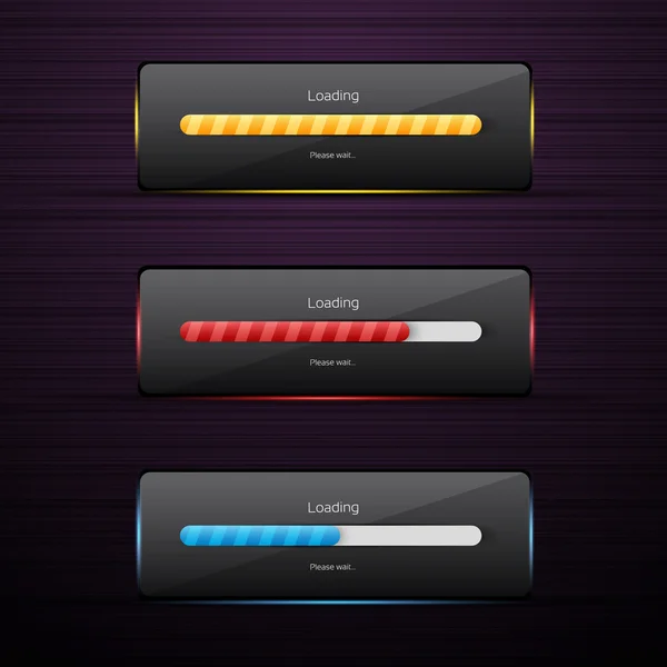 Barres de chargement pour la conception web. Illustration vectorielle pour votre site Web ou application d'entreprise . — Image vectorielle
