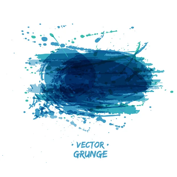 Blauwe grunge aquarel banners. vectorillustratie — Stockvector