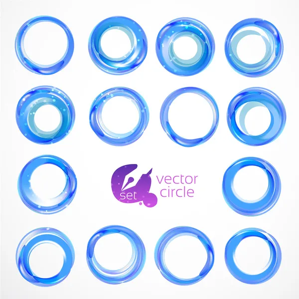 Business Abstract Circles icon. Corporate, Media, Technology styles vector design template. Set for your business. — Stock Vector