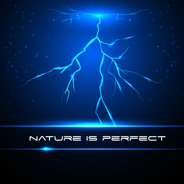 Lightning. Nature is perfect. Vector lightning flash strike background. Nature is perfect. Equalizer — Stock Vector