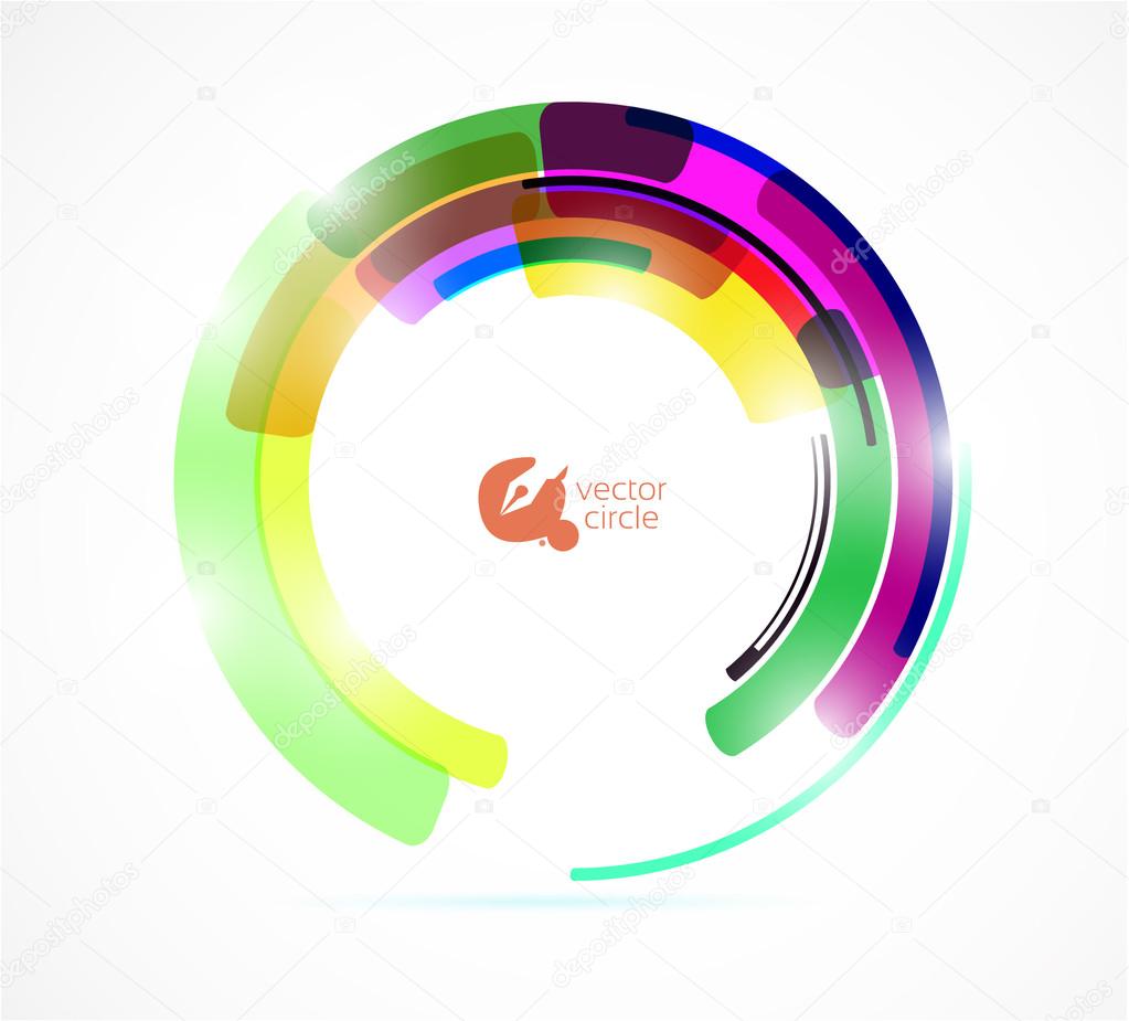 Rainbow circle. Colorful circle. Abstract circles for your business. Vector illustration.