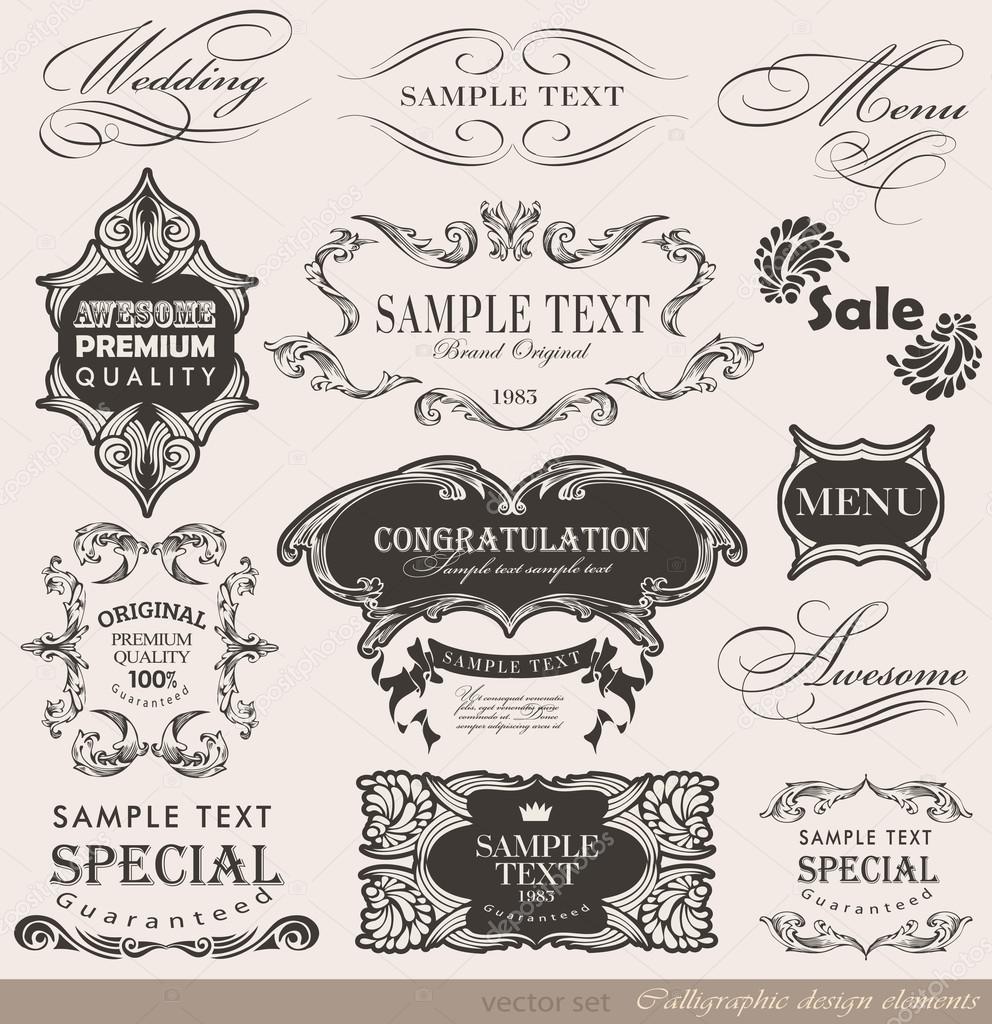 Calligraphic design elements