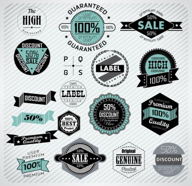 Premium Kalite garantisi ve satış etiketleri