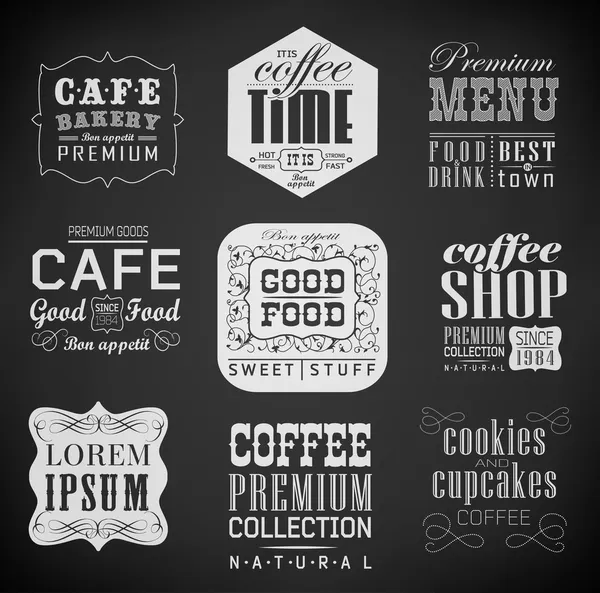 Retro labels and typography, — Stock Vector