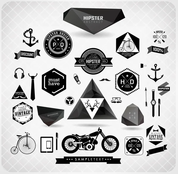yenilikçi retro vintage etiket kümesi