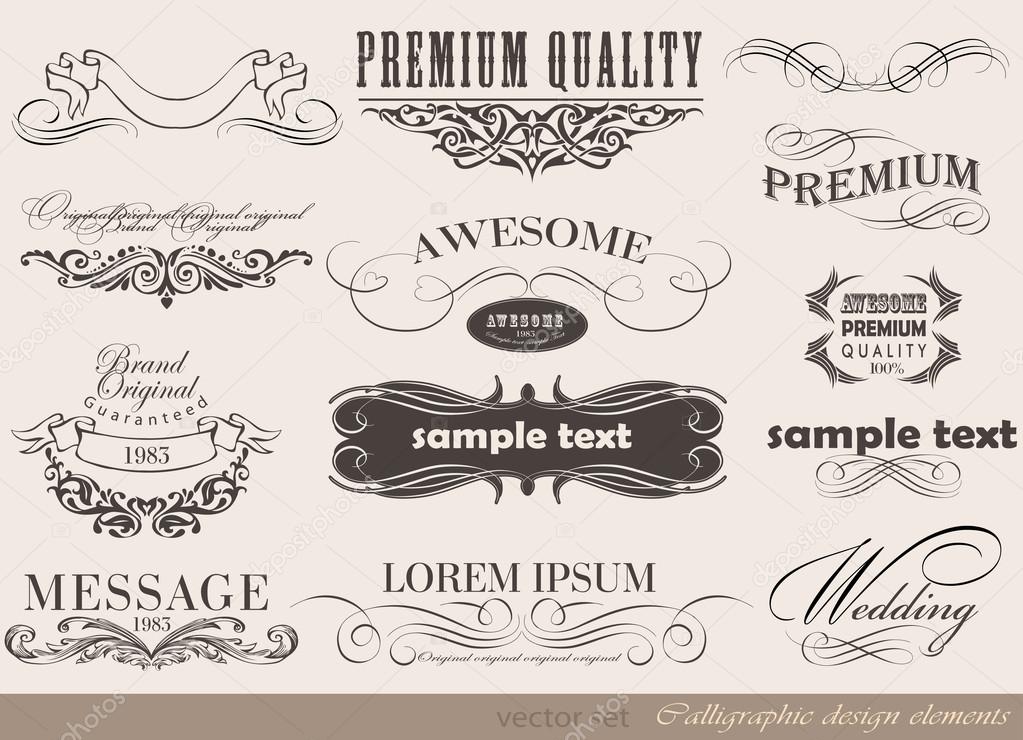 Calligraphic design elements