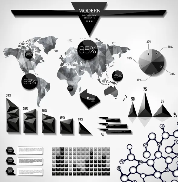 Elementos modernos de gráficos de información — Vector de stock