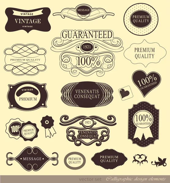 Calligraphic design elements — Stock Vector