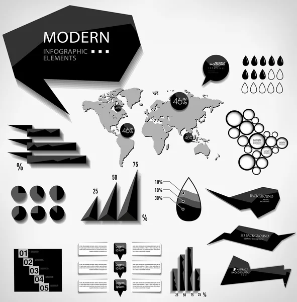 Moderní prvky info grafika — Stockový vektor