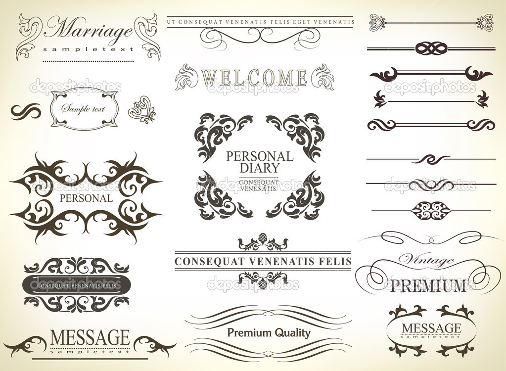 Calligraphic design elements