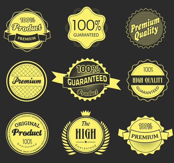 Set of retro vintage labels. Vector illustration. — Stock Vector