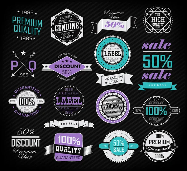 Premium Kalite garantisi ve satış etiketleri — Stok Vektör