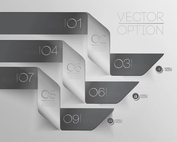 Eléments de conception pour options — Image vectorielle