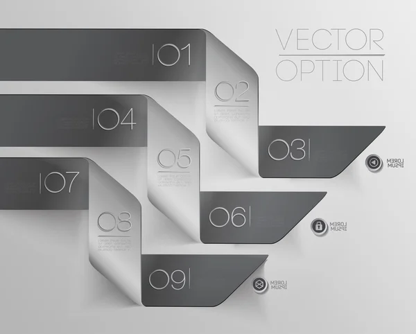 Design elements for options — Stock Vector