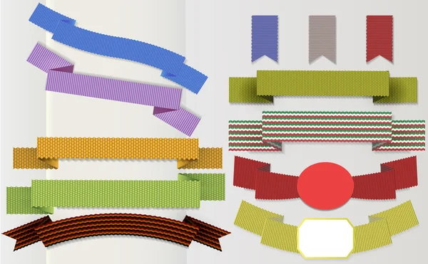 Set of retro ribbon — Stock Vector