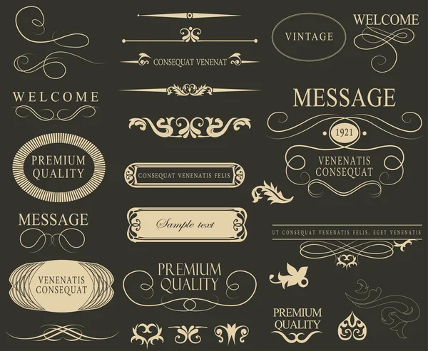 Calligraphic design elements Royalty Free Stock Illustrations