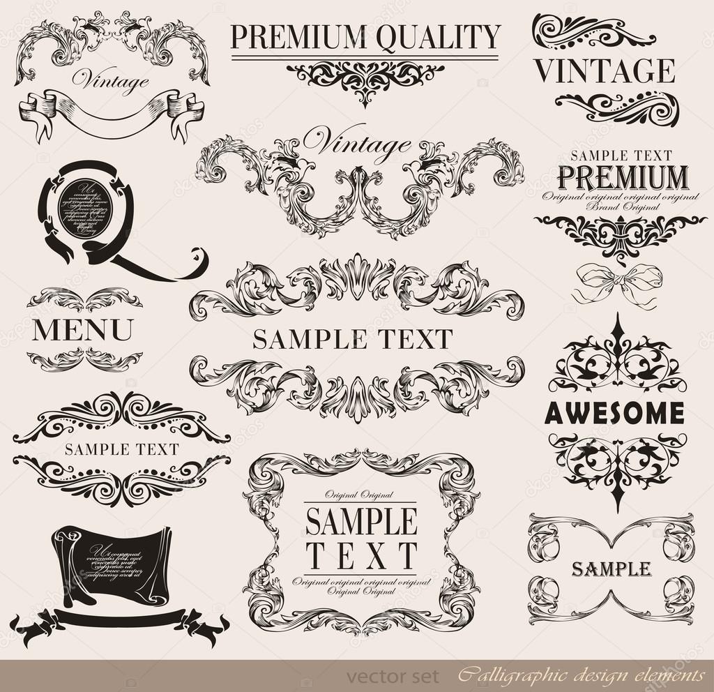 Calligraphic design elements