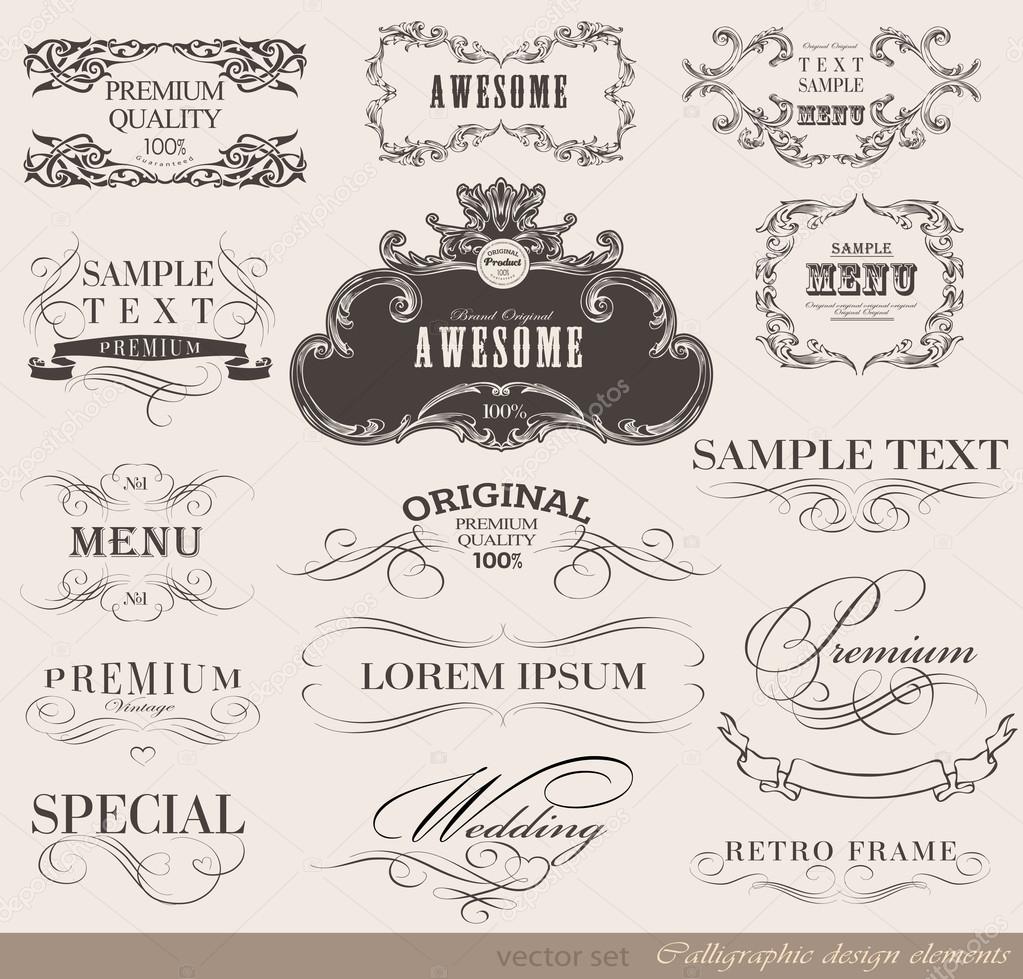 Calligraphic design elements