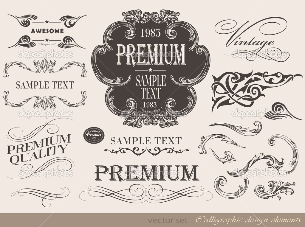 Calligraphic design elements