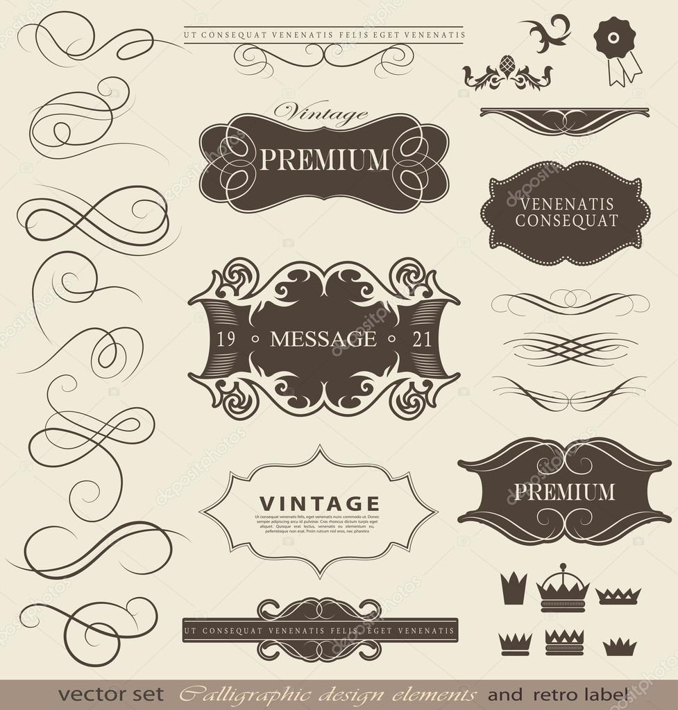 Calligraphic design elements