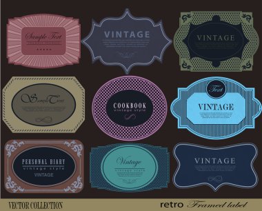 Retro etiketleri ayarlama