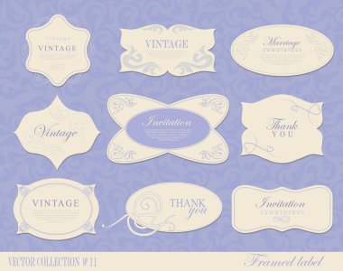 Retro etiketleri ayarlama