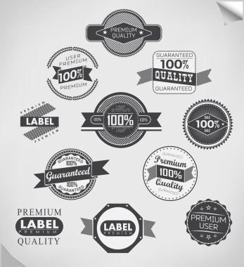 premium kalite etiketleri topluluğu