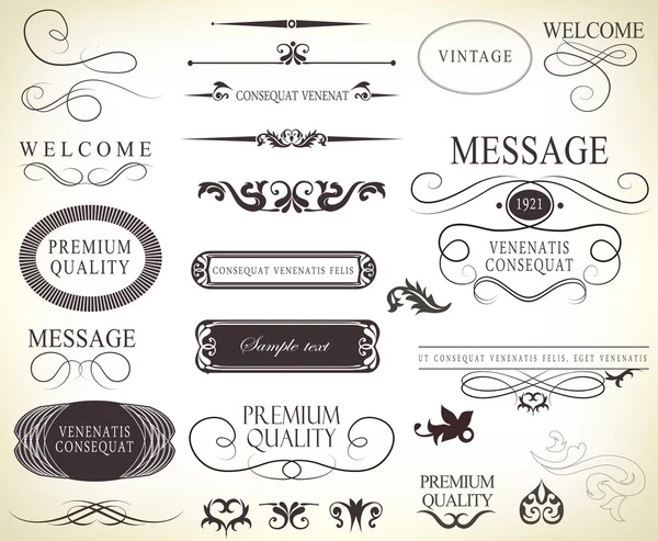 Calligraphic design elements — Stock Vector