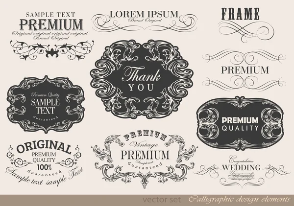 Calligraphic design elements — Stock Vector