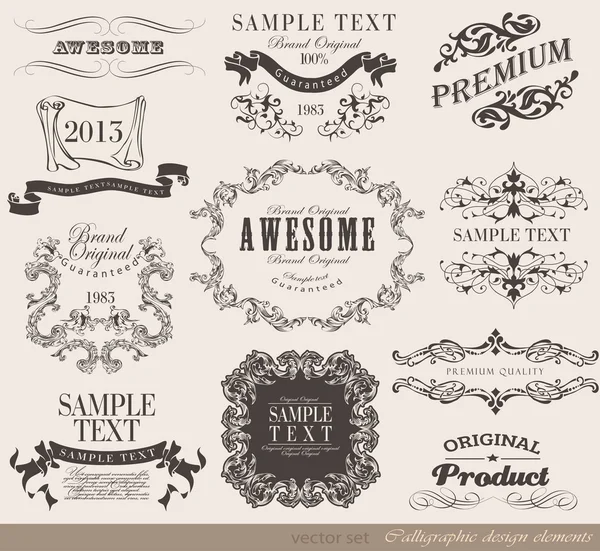 Calligraphic design elements — Stock Vector