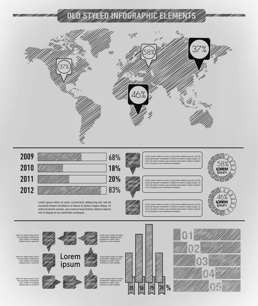 Elementos modernos de gráficos de información — Vector de stock