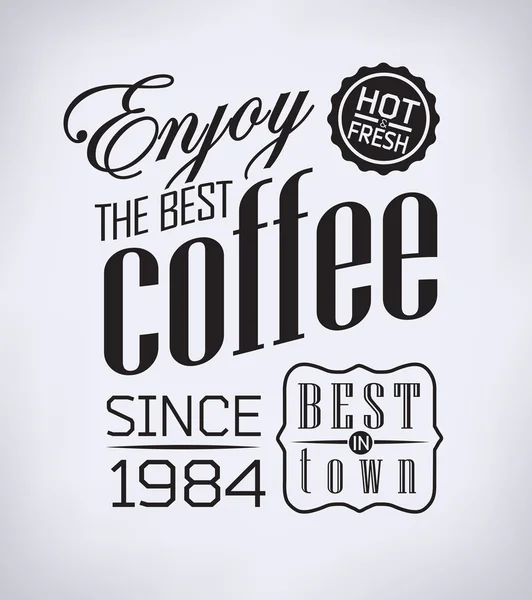 Uppsättning av kaffe, café typografiska element — Stock vektor