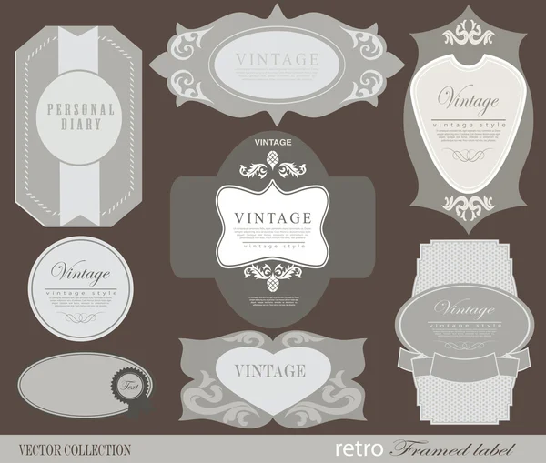 Set etiquetas retro — Vector de stock