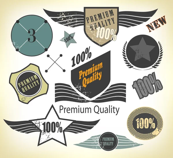 Set of Premium Quality and Guarantee — Stock Vector