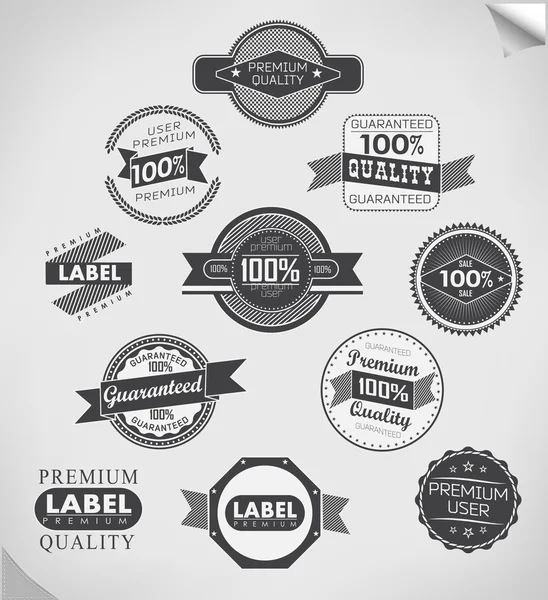 Kumpulan label Kualitas Premium - Stok Vektor