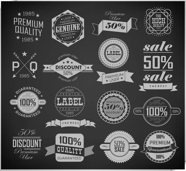 Collezione di etichette di qualità Premium — Vettoriale Stock