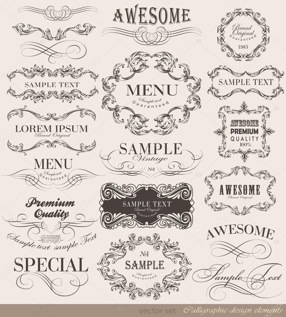 Calligraphic design elements