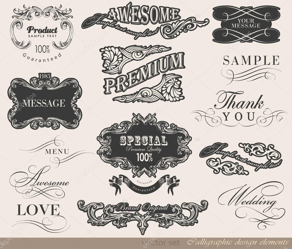 Calligraphic design elements