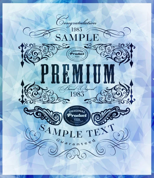 Éléments de design calligraphique, décoration de page et étiquettes — Image vectorielle