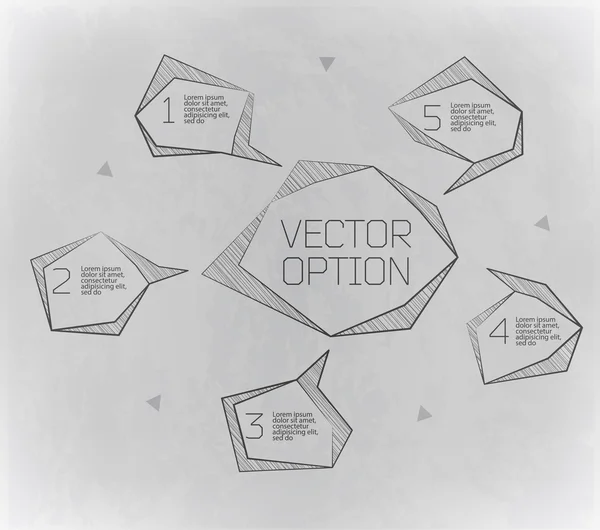 Design elements for options — Stock Vector